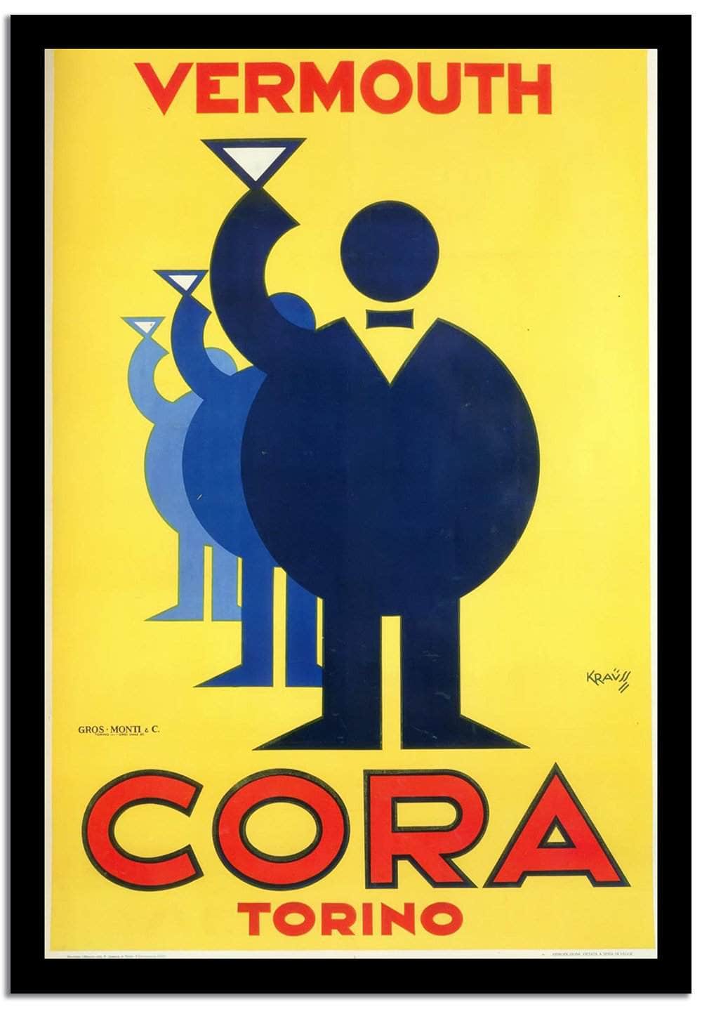 Cora Vermouth Vintage Beverage Poster Fine Art Print