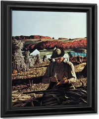Corn Harvest In The Hill Country By NC Wyeth Fine Art Print