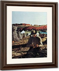 Corn Harvest In The Hill Country By NC Wyeth Fine Art Print