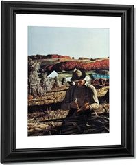 Corn Harvest In The Hill Country By NC Wyeth Fine Art Print