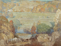Corn Harvest On The Brandywine By NC Wyeth Fine Art Print