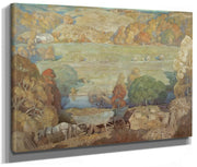 Corn Harvest On The Brandywine By NC Wyeth Fine Art Print