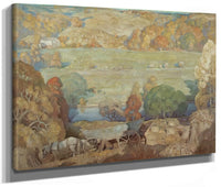 Corn Harvest On The Brandywine By NC Wyeth Fine Art Print