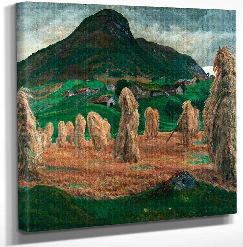 Corn Stook (With Face) (Also Known As Grain Poles) By Nicolai Astrup Fine Art Print