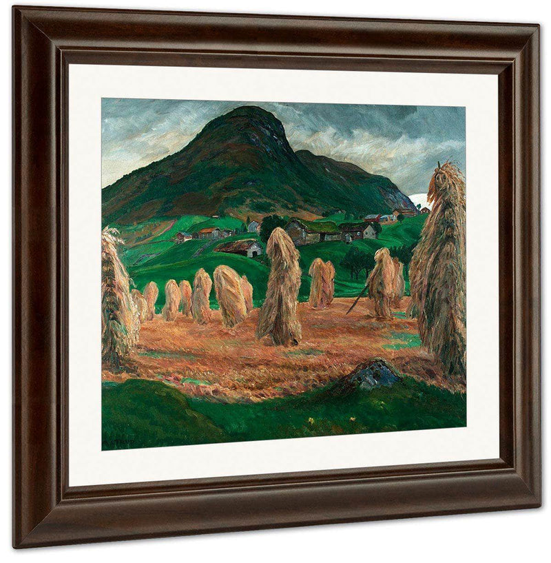 Corn Stook (With Face) (Also Known As Grain Poles) By Nicolai Astrup Fine Art Print