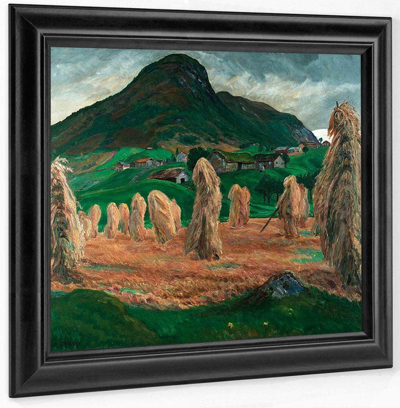 Corn Stook (With Face) (Also Known As Grain Poles) By Nicolai Astrup Fine Art Print