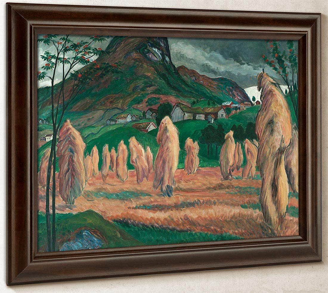 Corn Stooks By Nicolai Astrup Fine Art Print