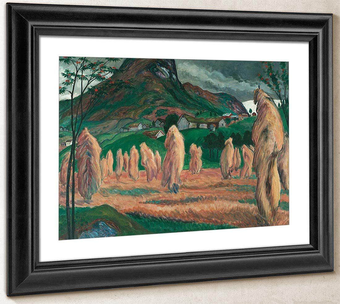 Corn Stooks By Nicolai Astrup Fine Art Print