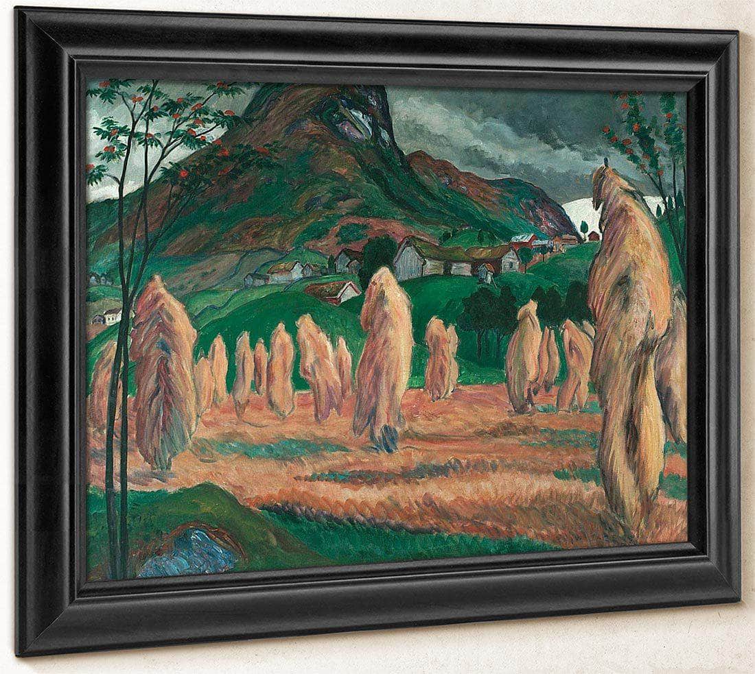 Corn Stooks By Nicolai Astrup Fine Art Print