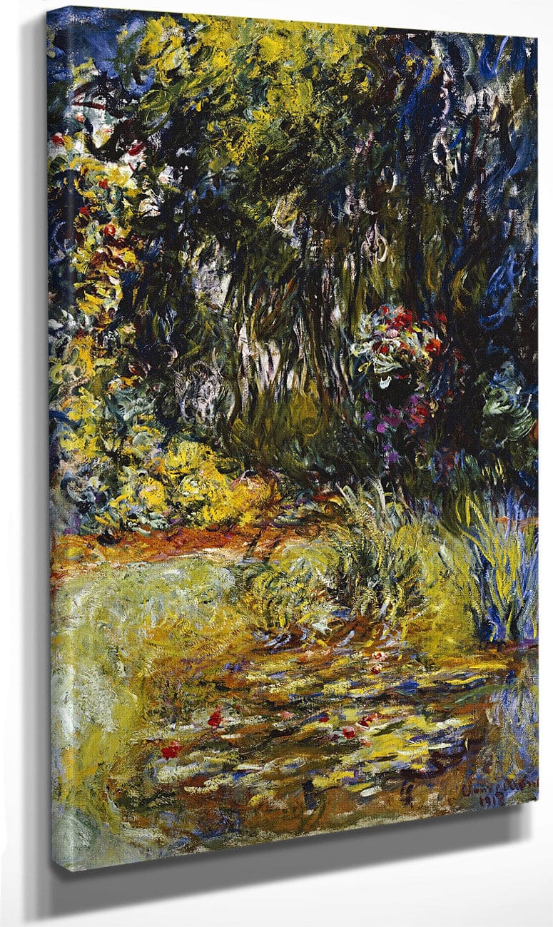 Corner Of A Pond With Waterlilies By Claude Monet Fine Art Print