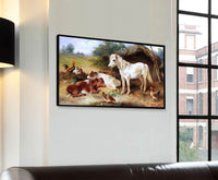 Corner Of Farmyard Painting Walter Hunt Canvas Art Fine Art Print