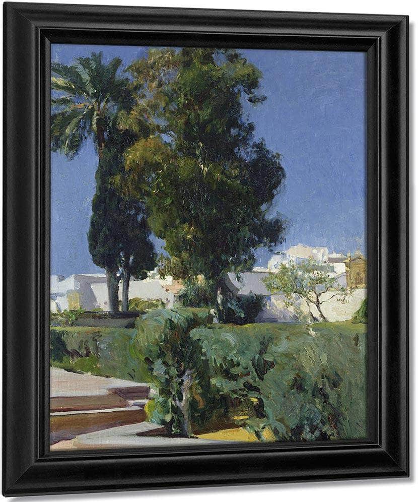 Corner Of The Garden Alcazar Sevilla By Joaquin Sorolla Y Bastida Fine Art Print