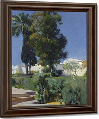 Corner Of The Garden Alcazar Sevilla By Joaquin Sorolla Y Bastida Fine Art Print