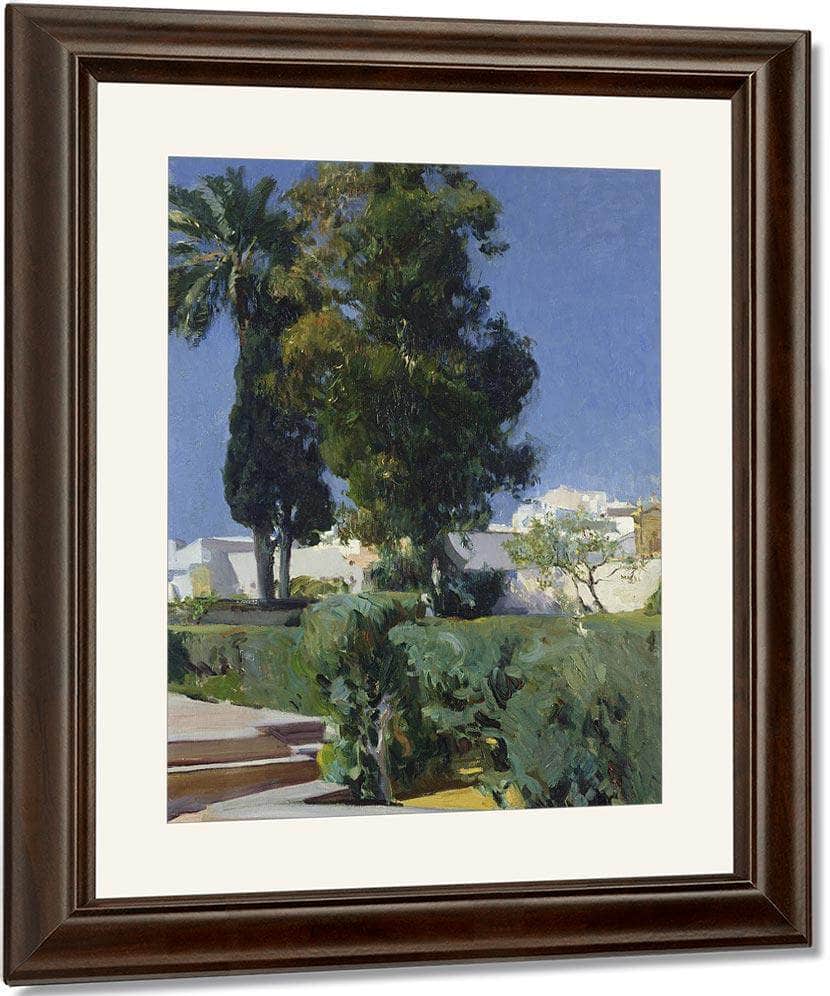 Corner Of The Garden Alcazar Sevilla By Joaquin Sorolla Y Bastida Fine Art Print