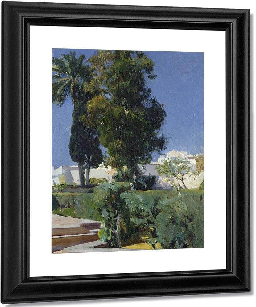 Corner Of The Garden Alcazar Sevilla By Joaquin Sorolla Y Bastida Fine Art Print