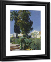 Corner Of The Garden Alcazar Sevilla By Joaquin Sorolla Y Bastida Fine Art Print