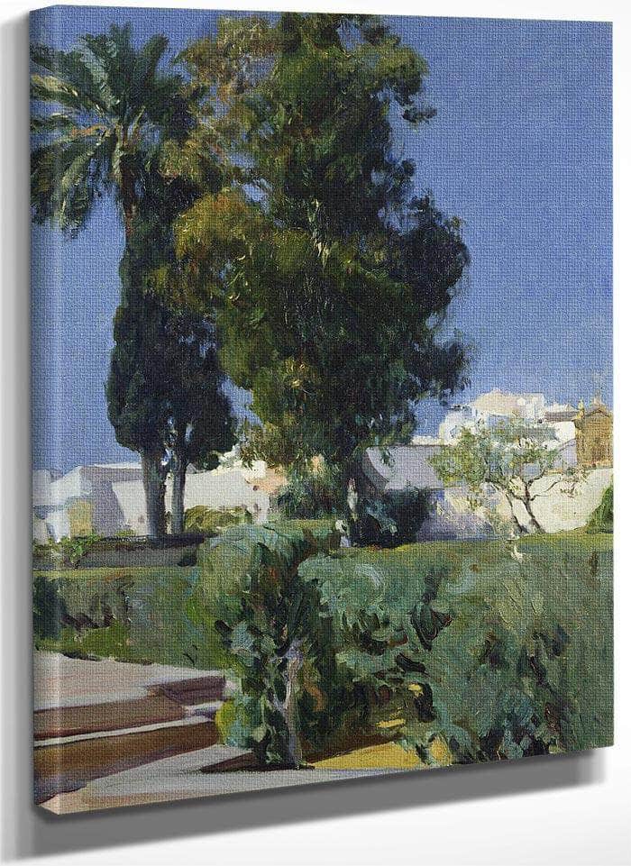 Corner Of The Garden Alcazar Sevilla By Joaquin Sorolla Y Bastida Fine Art Print