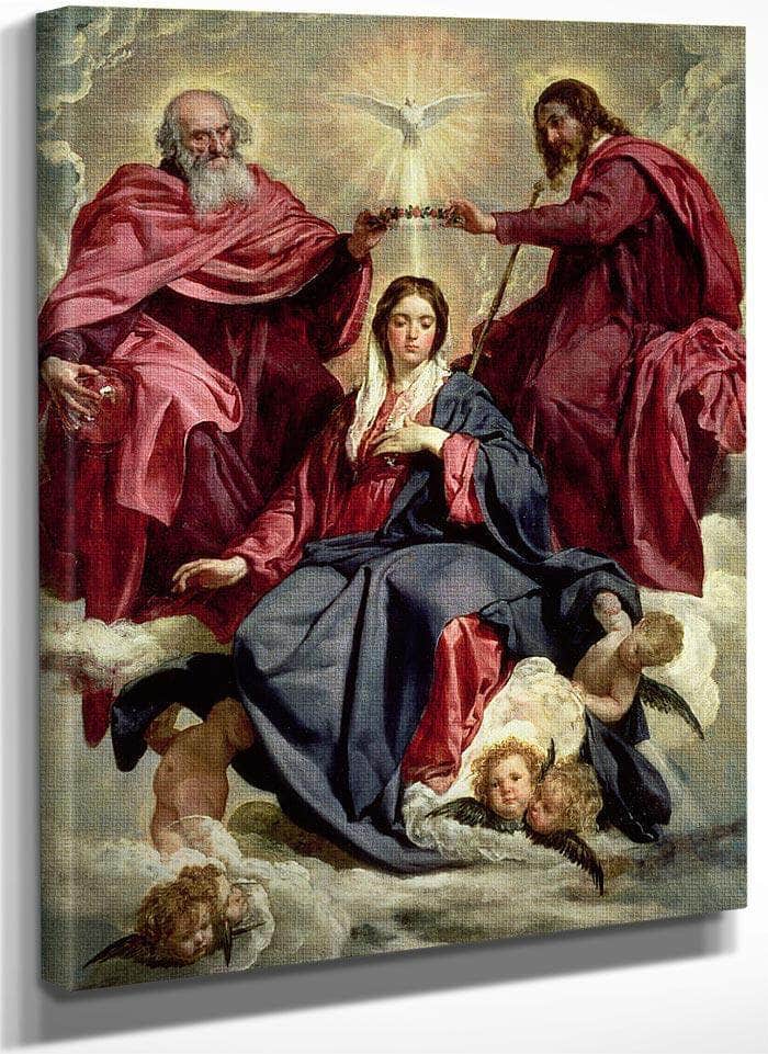 Coronation Of The Virgin By Diego Velazquez Fine Art Print