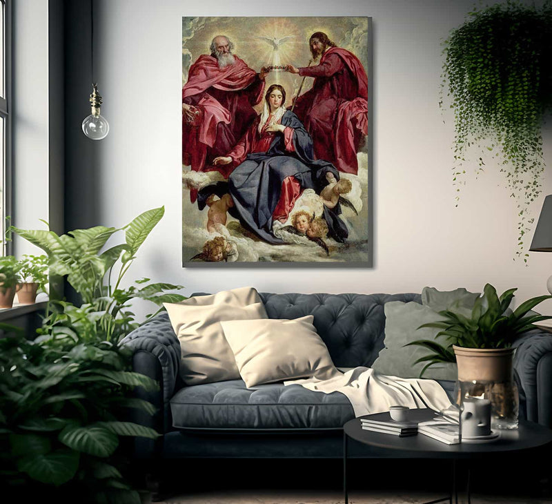 Coronation Of The Virgin By Diego Velazquez Fine Art Print