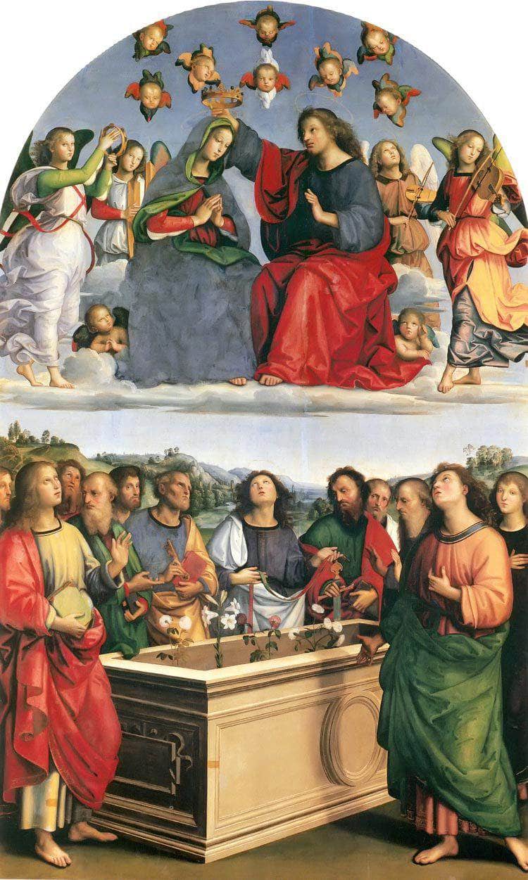 Coronation Of The Virgin By Raphael Fine Art Print
