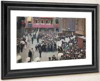 Corpus. Sortida De La Processo De L'esglesia De Santa Maria. Barcelona By Ramon Casas Fine Art Print