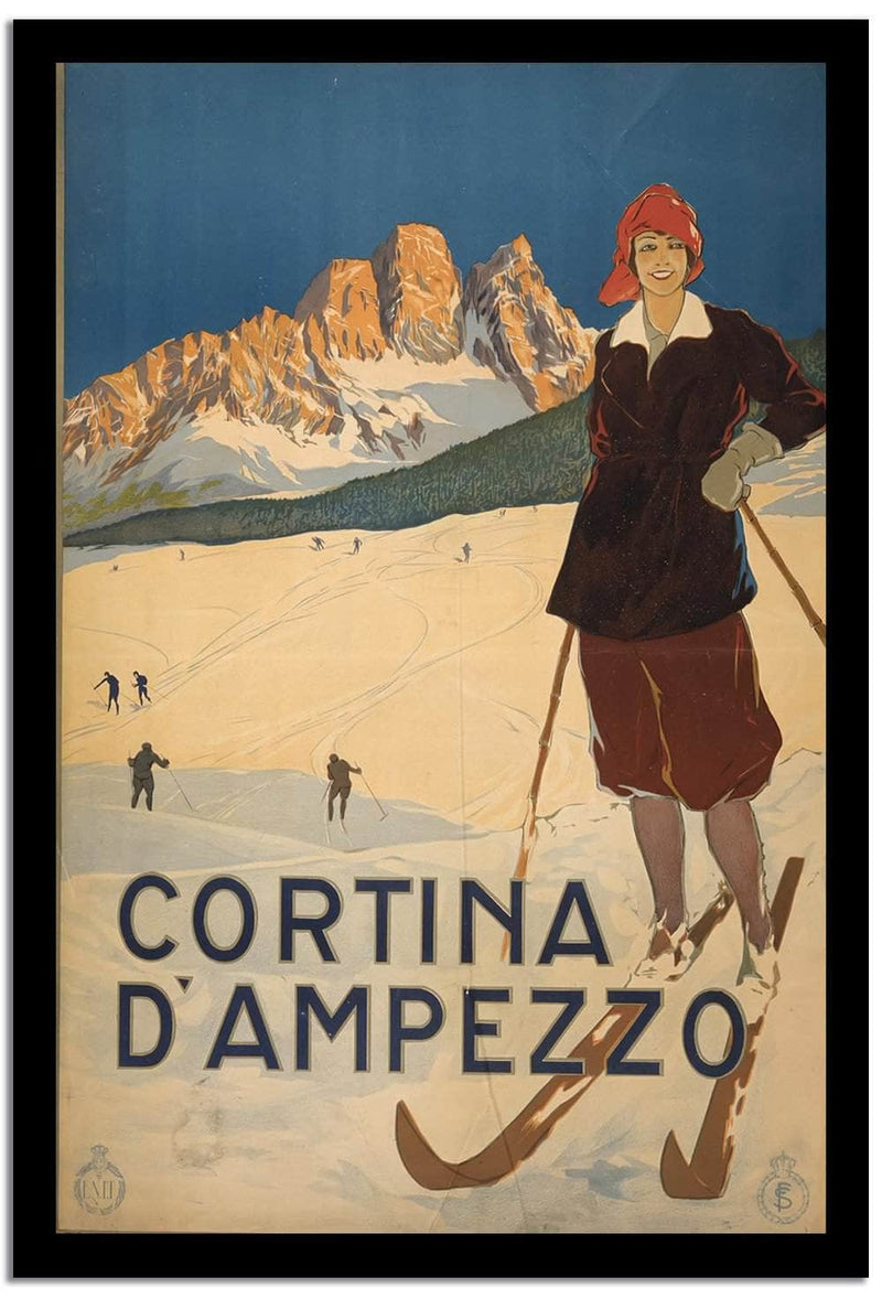 Cortina D' Ampezzo  Vintage Poster Fine Art Print