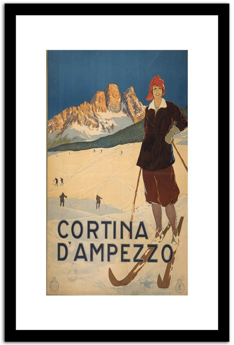 Cortina D' Ampezzo  Vintage Poster Fine Art Print