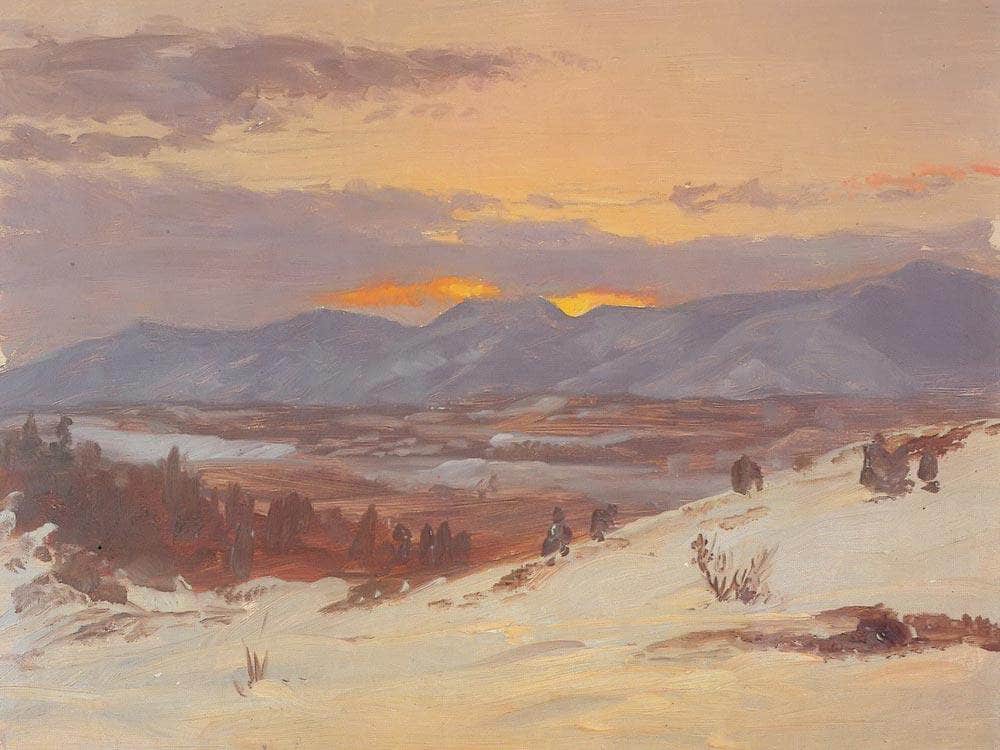 Cosy Cottage By Fredric Edwin Church Fine Art Print