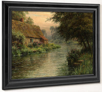 Cottage Along The River By Louis Aston Knight Fine Art Print