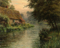 Cottage Along The River By Louis Aston Knight Fine Art Print