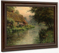 Cottage Along The River By Louis Aston Knight Fine Art Print