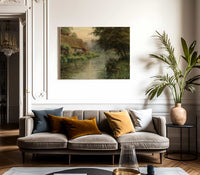 Cottage Along The River By Louis Aston Knight Fine Art Print