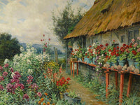 Cottage Garden In Bloom, Paris By Louis Aston Knight Fine Art Print