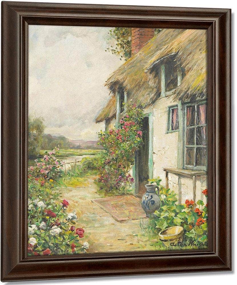 Cottage Gardens By Louis Aston Knight Fine Art Print