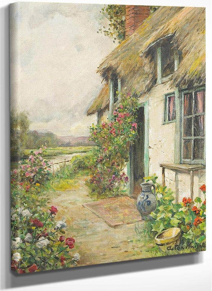 Cottage Gardens By Louis Aston Knight Fine Art Print