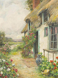 Cottage Gardens By Louis Aston Knight Fine Art Print