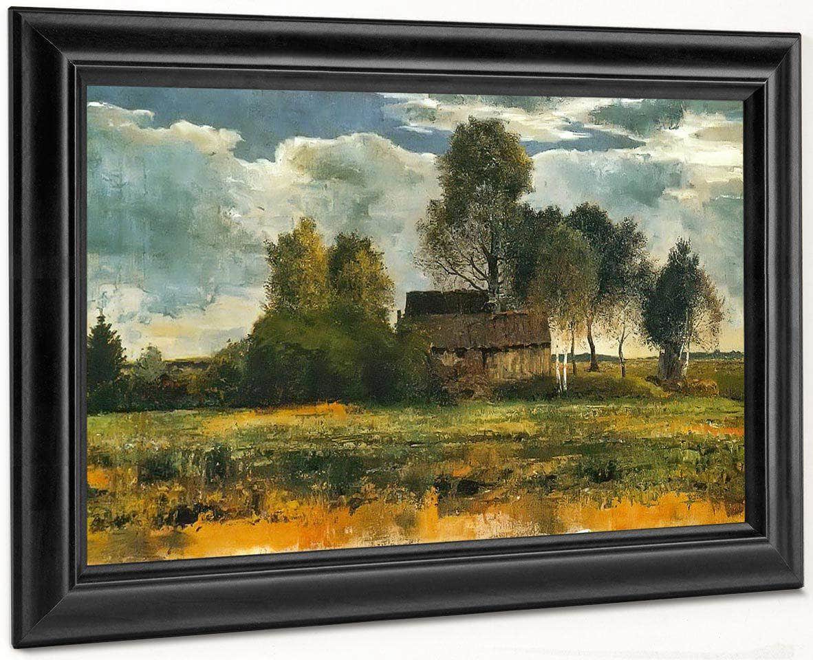 Cottage On The Dachau Marsh By Franz Marc Fine Art Print