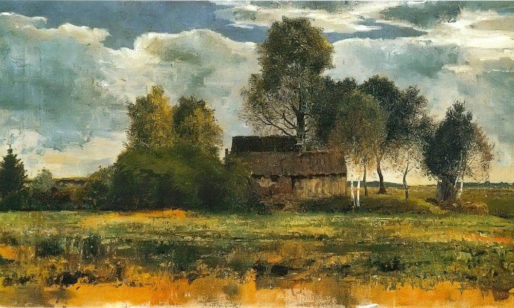 Cottage On The Dachau Marsh By Franz Marc Fine Art Print
