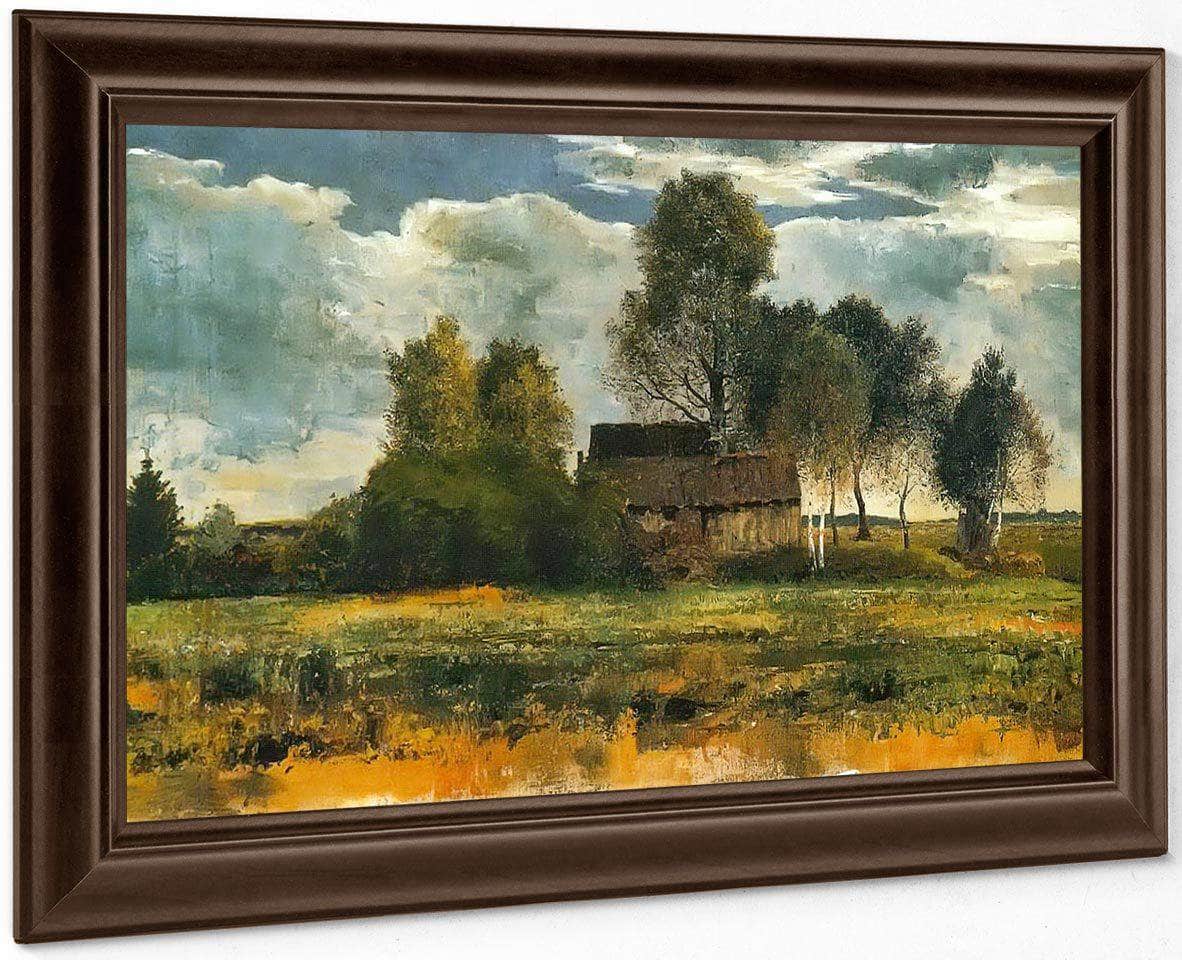 Cottage On The Dachau Marsh By Franz Marc Fine Art Print
