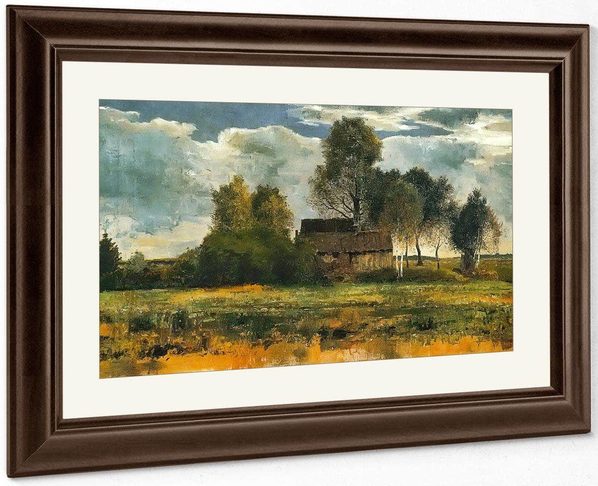 Cottage On The Dachau Marsh By Franz Marc Fine Art Print