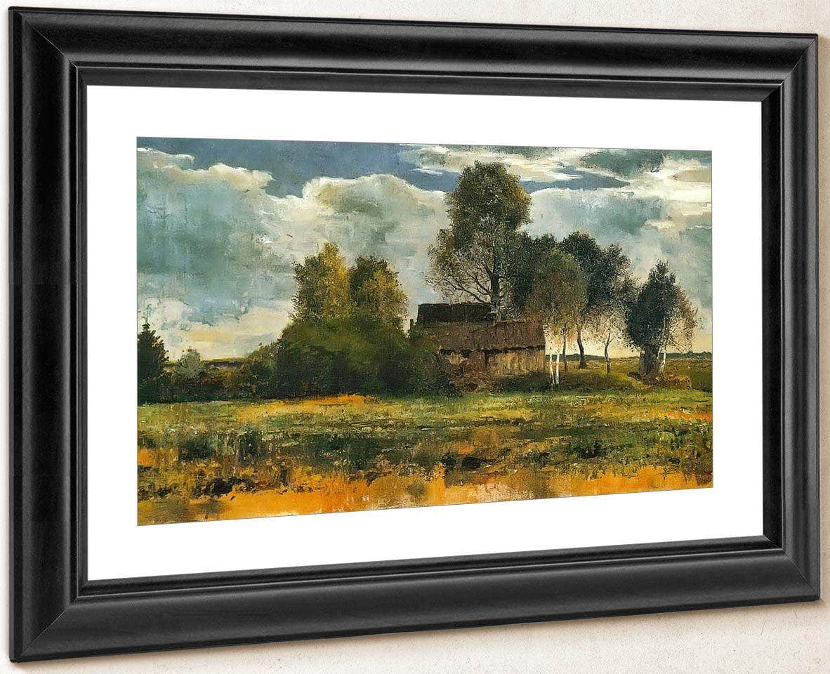 Cottage On The Dachau Marsh By Franz Marc Fine Art Print