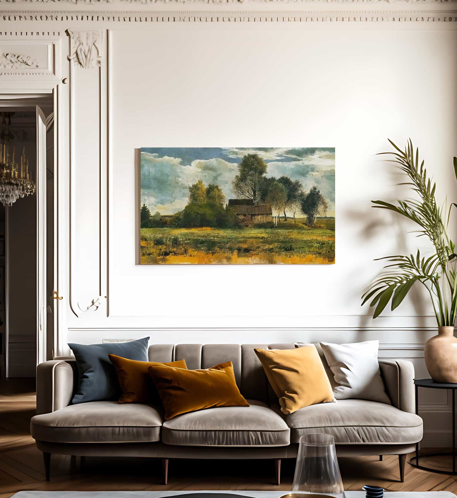 Cottage On The Dachau Marsh By Franz Marc Fine Art Print