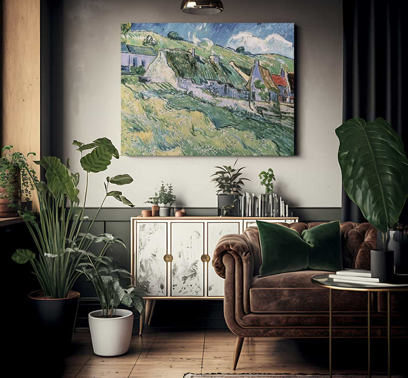 Cottages At Auvers Sur Oise By Vincent Van Gogh Fine Art Print