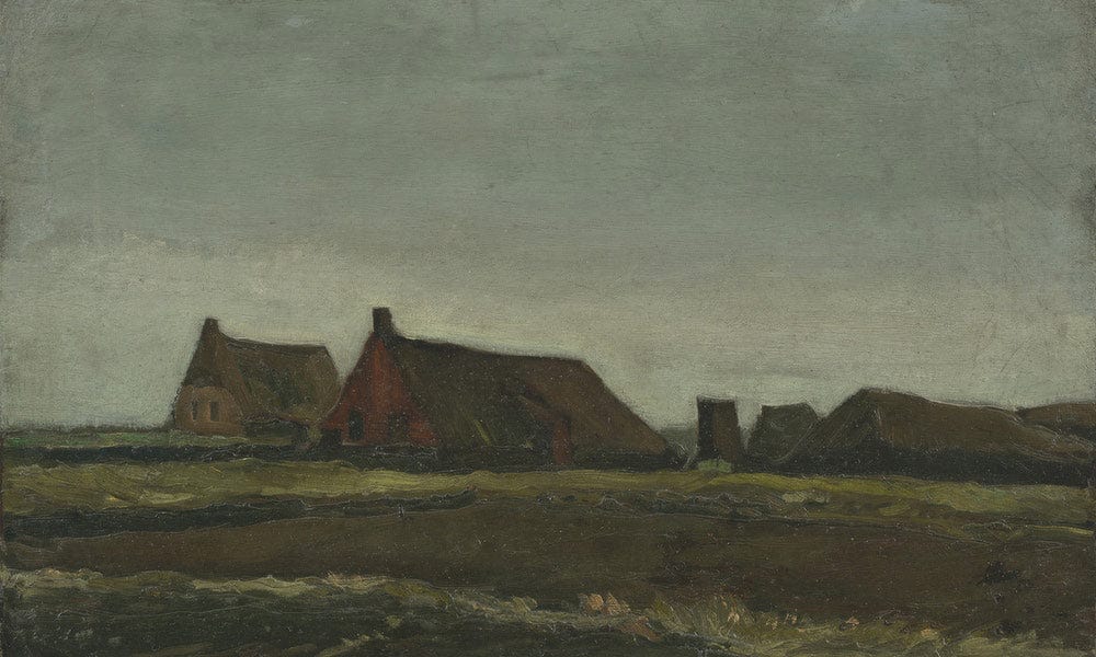 Cottages By Vincent Van Gogh Fine Art Print