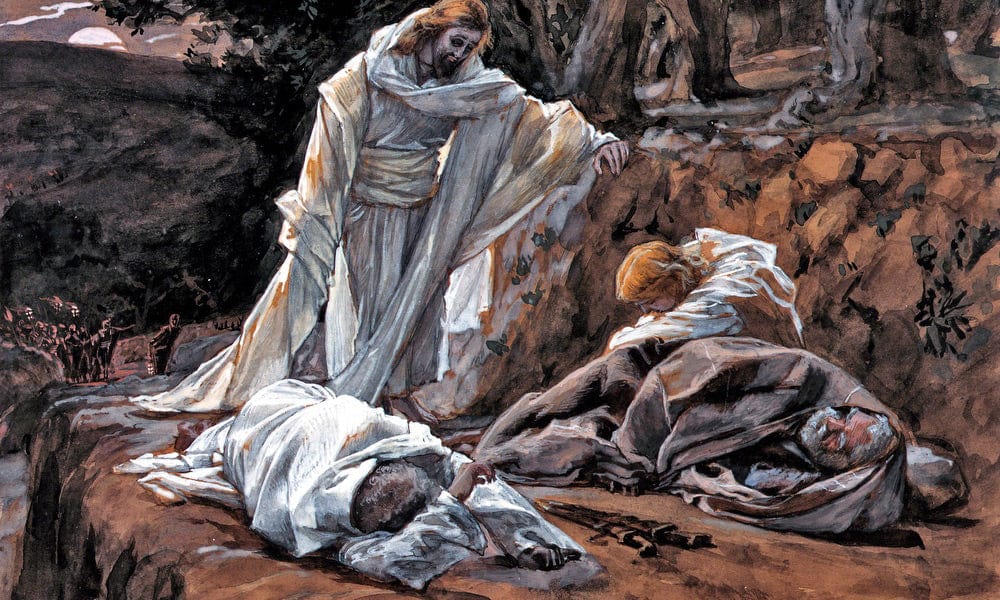 Could Ye Not Watch With Me One Hour By James Tissot Fine Art Print