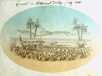 Council In Bitterroot Valley July 1855 By Gustav Sohon Fine Art Print