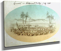 Council In Bitterroot Valley July 1855 By Gustav Sohon Fine Art Print