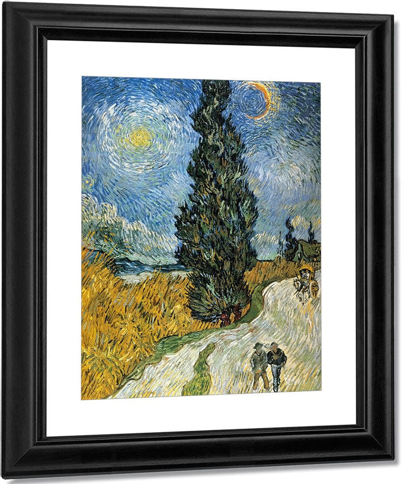 Country Road In Provence By Night By Vincent Van Gogh Fine Art Print