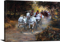 Country Wedding Painting Alfred Von Wierusz Kowalski Canvas Art Fine Art Print