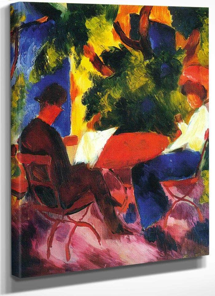 Couple At The Garden Table By August Macke Fine Art Print
